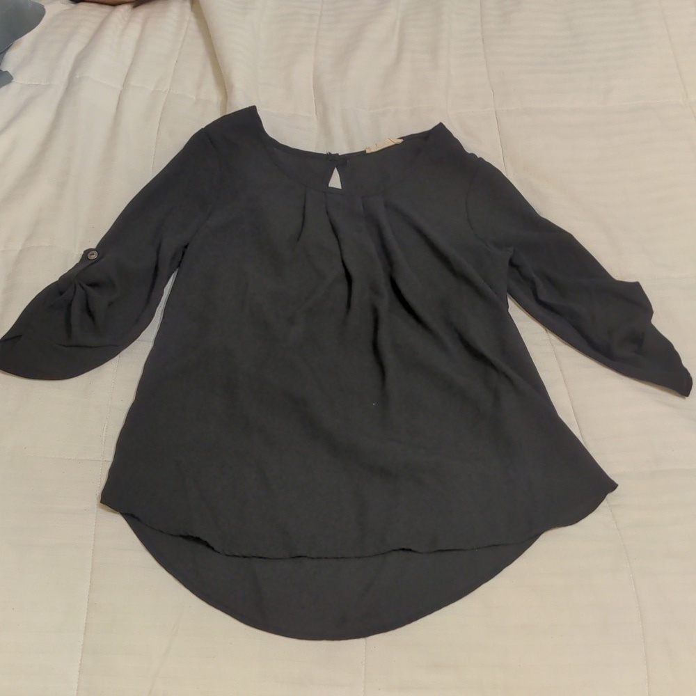Newbury Kustom sheer scoop neck top size small